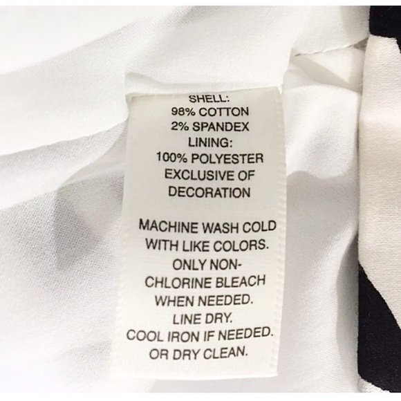 WHBM Sz 4 Stretch Pencil Skirt Blk/ Wht/ Slvr Met - Picture 6 of 6